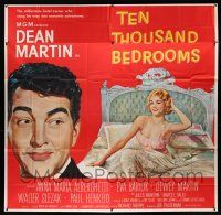 3g379 TEN THOUSAND BEDROOMS style D 6sh '57 art of Dean Martin & sexy Anna Maria Alberghetti in bed!