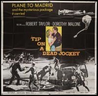 3g384 TIP ON A DEAD JOCKEY 6sh '57 Robert Taylor & Dorothy Malone caught up in a horse race crime!