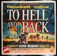 3g385 TO HELL & BACK 6sh '55 Audie Murphy's life story as a kid soldier in World War II!