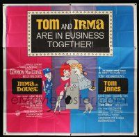 3g386 TOM JONES/IRMA LA DOUCE 6sh '66 cool cartoon art of Tom meeting Irma on the street!