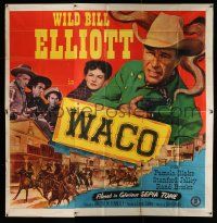 3g402 WACO 6sh '52 Wild Bill Elliott with smoking gun, Pamela Blake & Rand Brooks!