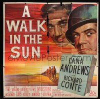 3g403 WALK IN THE SUN 6sh '45 cool art of World War II soldiers Dana Andrews & Richard Conte!