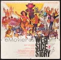 3g408 WEST SIDE STORY 6sh '61 incredible different art by Bob Peak used only on this six-sheet!