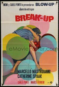 3g091 BREAK-UP Argentinean '68 Marcello Mastroianni, Catherine Spaak, wild sexy image!