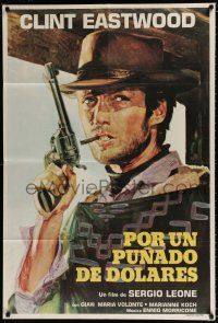 3g114 FISTFUL OF DOLLARS Argentinean R70s Sergio Leone, art of dangerous Clint Eastwood with gun!