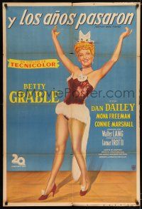 3g144 MOTHER WORE TIGHTS Argentinean '47 different full-length art of sexy Betty Grable!