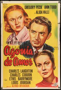 3g151 PARADINE CASE Argentinean '54 Alfred Hitchcock, Gregory Peck, Ann Todd, Alida Valli