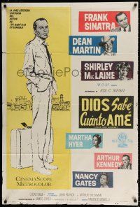3g167 SOME CAME RUNNING Argentinean '59 art of Frank Sinatra Dean Martin & Shirley MacLaine!