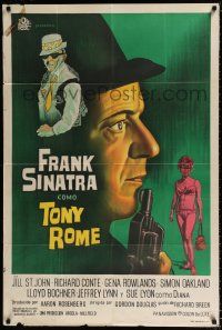 3g179 TONY ROME Argentinean '67 different art of detective Frank Sinatra & sexy Jill St. John!
