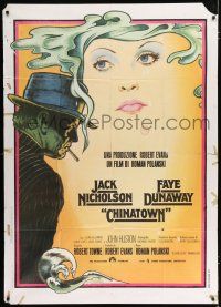 3g481 CHINATOWN Italian 1p '74 art of Jack Nicholson & Faye Dunaway by Jim Pearsall, Polanski