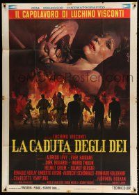 3g487 DAMNED Italian 1p '70 Luchino Visconti, different Nistri art of Dirk Bogarde & Ingrid Thulin