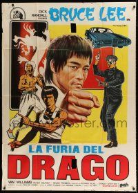 3g501 GREEN HORNET Italian 1p '75 different Ezio Tarantelli art with Bruce Lee as Kato!