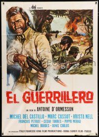 3g502 GUERILLA, OR HE WHO DID NOT BELIEVE Italian 1p '69 cool World War II artwork!