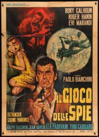 3g530 OUR MEN IN BAGHDAD Italian 1p '66 Paolo Bianchini's Il gioco delle spie, spy Rory Calhoun!