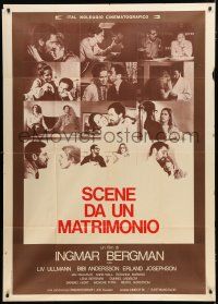 3g549 SCENES FROM A MARRIAGE Italian 1p '75 Ingmar Bergman, Liv Ullmann, Bibi Andersson, montage!