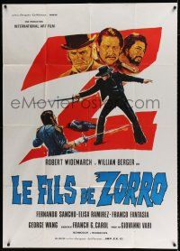 3g553 SON OF ZORRO Italian 1p '73 Gianfranco Baldanello's Il figlio di Zorro, masked hero!