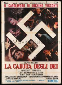 3g436 DAMNED Italian 2p '70 Luchino Visconti's La caduta degli dei, wild different swastika image!