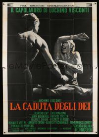 3g435 DAMNED Italian 2p '70 Luchino Visconti's La caduta degli dei, different Nistri art!
