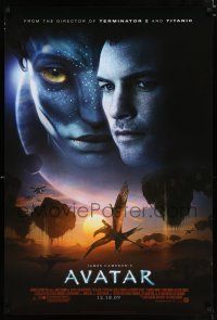 3h049 AVATAR style C advance DS 1sh '09 James Cameron directed, Zoe Saldana, cool image!