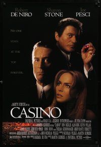 3h111 CASINO 1sh '95 Martin Scorsese, Robert De Niro & Sharon Stone, Joe Pesci w/ dice!