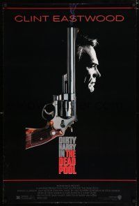 3h153 DEAD POOL 1sh '88 Clint Eastwood as tough cop Dirty Harry, cool smoking .44 magnum image!