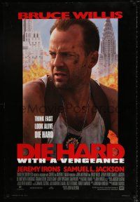 3h167 DIE HARD WITH A VENGEANCE style B DS 1sh '95 Bruce Willis, Jeremy Irons, Samuel L. Jackson