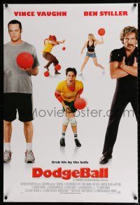 3h169 DODGEBALL style C int'l DS 1sh '04 Vince Vaughn, Ben Stiller, Rip Torn, a true underdog story!