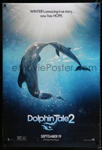 3h172 DOLPHIN TALE 2 teaser DS 1sh '14 Harry Connick Jr., Judd, Kristofferson, Morgan Freeman!