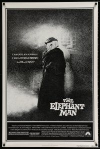 3h191 ELEPHANT MAN 1sh '80 John Hurt is not an animal, Anthony Hopkins, directed by David Lynch!