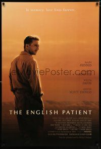 3h196 ENGLISH PATIENT DS 1sh '96 Ralph Fiennes, Best Picture winner directed by Anthony Minghella!