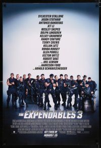 3h214 EXPENDABLES 3 advance DS 1sh '14 Sylvester Stallone, Mel Gibson, Jet Li & all-star cast!