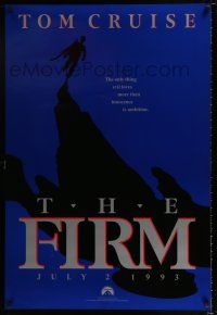 3h240 FIRM teaser DS 1sh '93 Tom Cruise on the run, Sydney Pollack directed, lawyers!