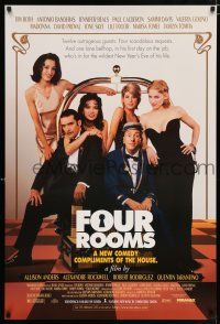 3h255 FOUR ROOMS DS 1sh '95 Quentin Tarantino, Tim Roth, Antonio Banderas, Madonna, Marisa Tomei!