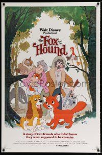 3h256 FOX & THE HOUND 1sh '81 two friends who didn't know they were supposed to be enemies!