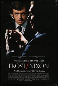 3h271 FROST/NIXON DS 1sh '08 Ron Howard directed, Frank Langella, Sam Rockwell!