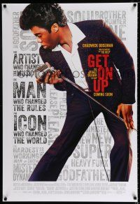 3h278 GET ON UP int'l advance DS 1sh '14 great image of Chadwick Boseman as James Brown!