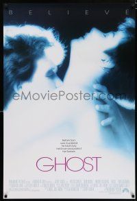 3h280 GHOST 1sh '90 classic romantic close up of dead Patrick Swayze & sexy Demi Moore!