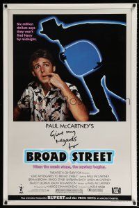 3h286 GIVE MY REGARDS TO BROAD STREET 1sh '84 great portrait image of Beatle Paul McCartney!