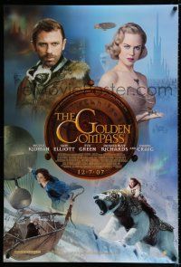 3h296 GOLDEN COMPASS advance DS 1sh '07 Nicole Kidman, Daniel Craig, Green, Dakota Blue Richards!