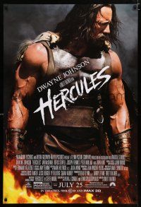 3h334 HERCULES advance DS 1sh '14 cool image of Dwayne Johnson in the title role!