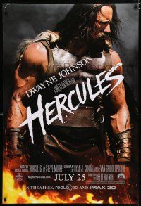 3h335 HERCULES July 25 teaser DS 1sh '14 cool image of Dwayne Johnson in the title role!