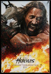 3h336 HERCULES July teaser DS 1sh '14 cool image of Dwayne Johnson in the title role!