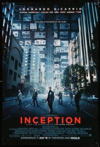 3h377 INCEPTION advance DS 1sh '10 Christopher Nolan, Leonardo DiCaprio, Gordon-Levitt!