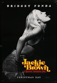 3h406 JACKIE BROWN teaser 1sh '97 Quentin Tarantino, profile portrait of sexy Bridget Fonda!