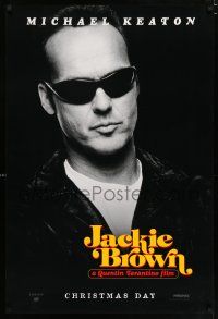 3h405 JACKIE BROWN teaser 1sh '97 Quentin Tarantino, Michael Keaton with dark sunglasses!