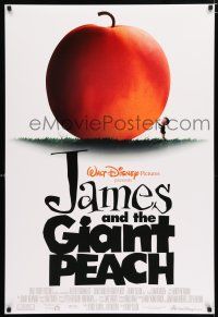 3h408 JAMES & THE GIANT PEACH DS 1sh '96 Walt Disney stop-motion fantasy peach cartoon!