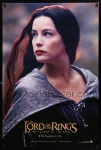3h463 LORD OF THE RINGS: THE RETURN OF THE KING teaser DS 1sh '03 sexy Liv Tyler as Arwen!