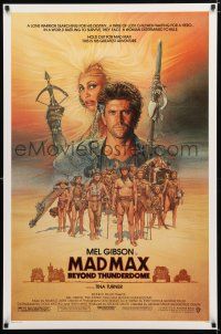 3h475 MAD MAX BEYOND THUNDERDOME 1sh '85 art of Mel Gibson & Tina Turner by Richard Amsel!