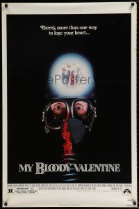 3h515 MY BLOODY VALENTINE 1sh '81 bloody gas mask, there's more than one way to lose your heart!