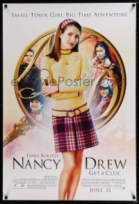 3h522 NANCY DREW advance DS 1sh '07 get a clue, pretty Emma Roberts in title role!
